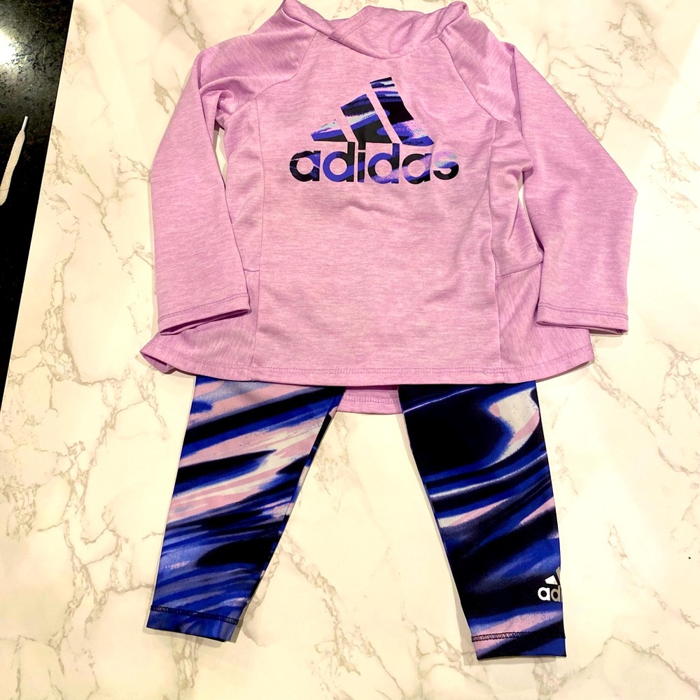 Adidas matching set toddler girl